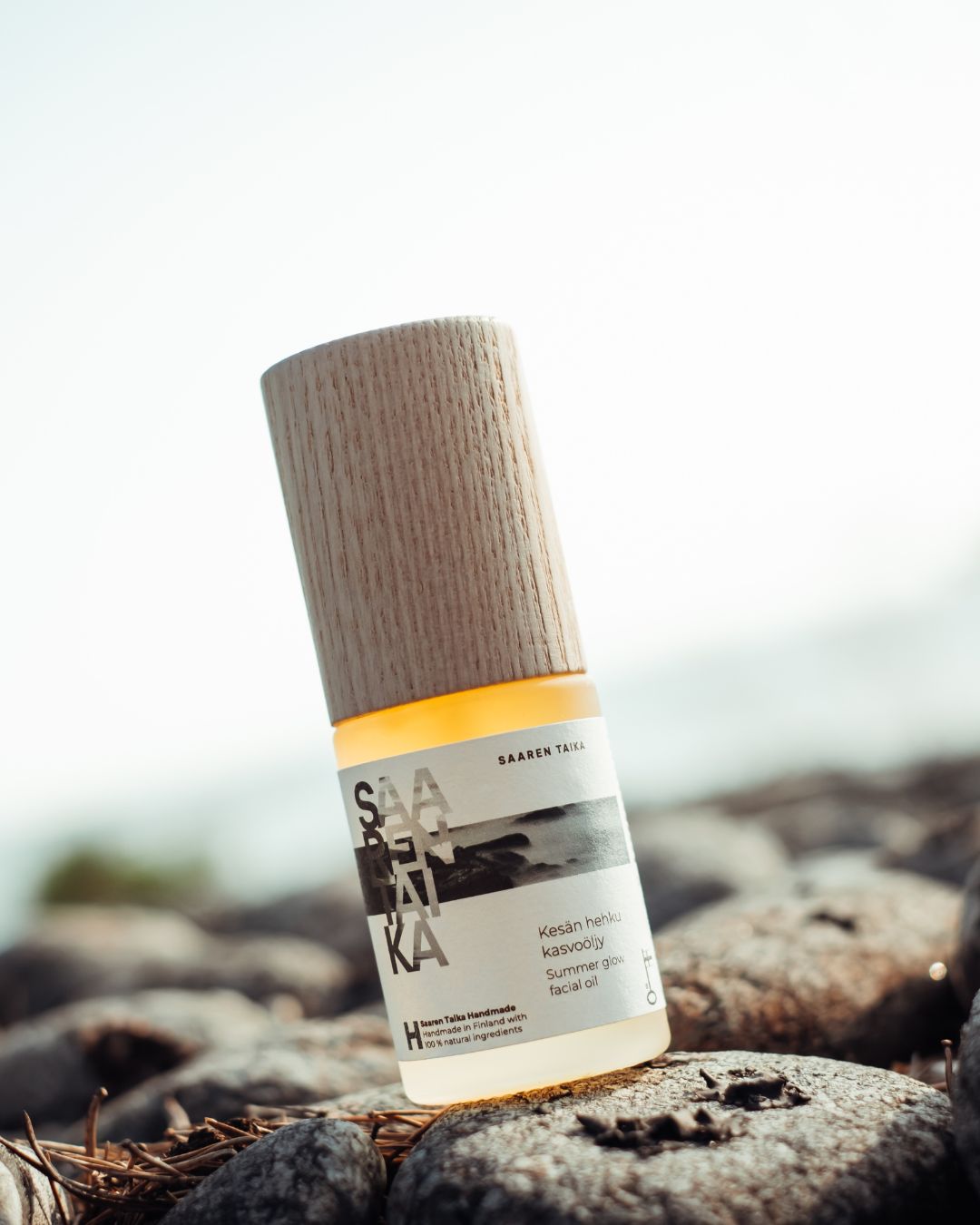Kesän hehku kasvoöljy, silkinpehmeä, nopeasti imeytyvä kuivaöljy kasvoille, 100 % luonnollinen, vegaaninen, 30 ml