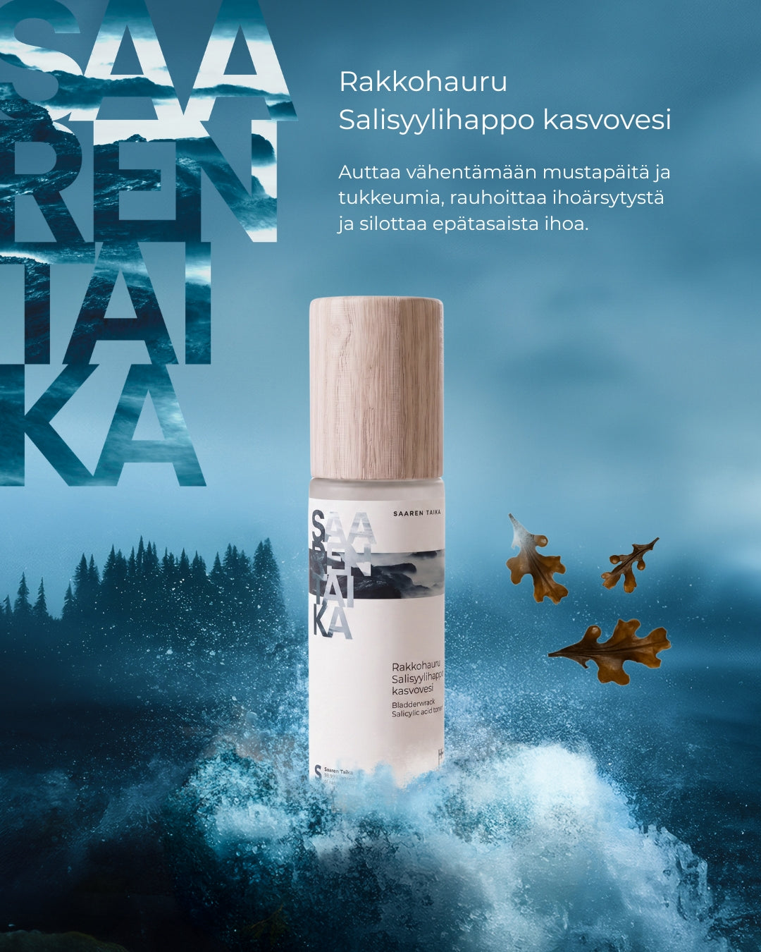 Rakkohauru Salisyylihappo kasvovesi, epäpuhtaalle ja herkästi rasvoittuvalle iholle