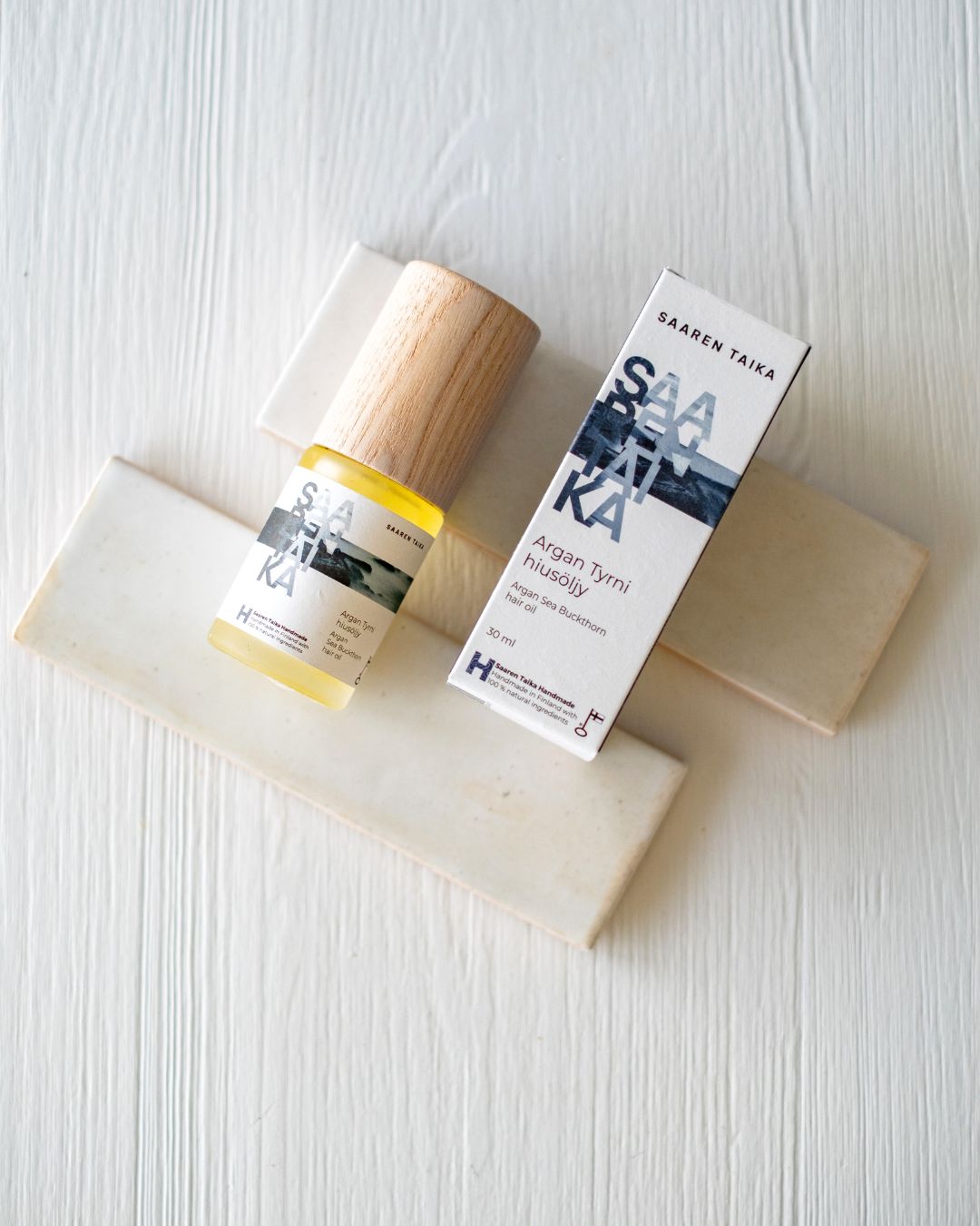 Argan Tyrni hiusöljy, erityisesti kuiville ja käsitellyille hiuksille, 100% luonnollinen, vegaaninen, 30ml