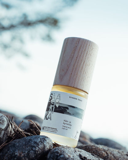 Käsi- ja Kynsiöljy, kuiville käsille ja hauraille kynsille, 100% luonnollinen, vegaaninen, 30ml