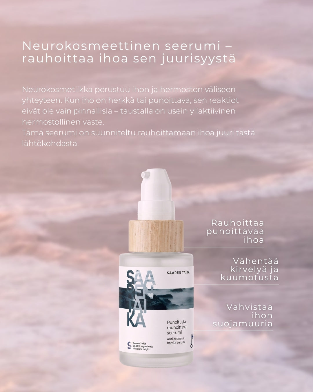 Punoitusta rauhoittava suojamuuria vahvistava seerumi