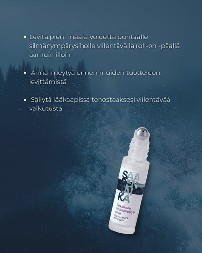Rakkohauru silmänympärysvoide roll-on, turvotukseen, tummiin silmänalusiin ja juonteisiin, UNISEX, Oli ennen: Merikollageeni Hyaluronihappo silmänympärysgeeli