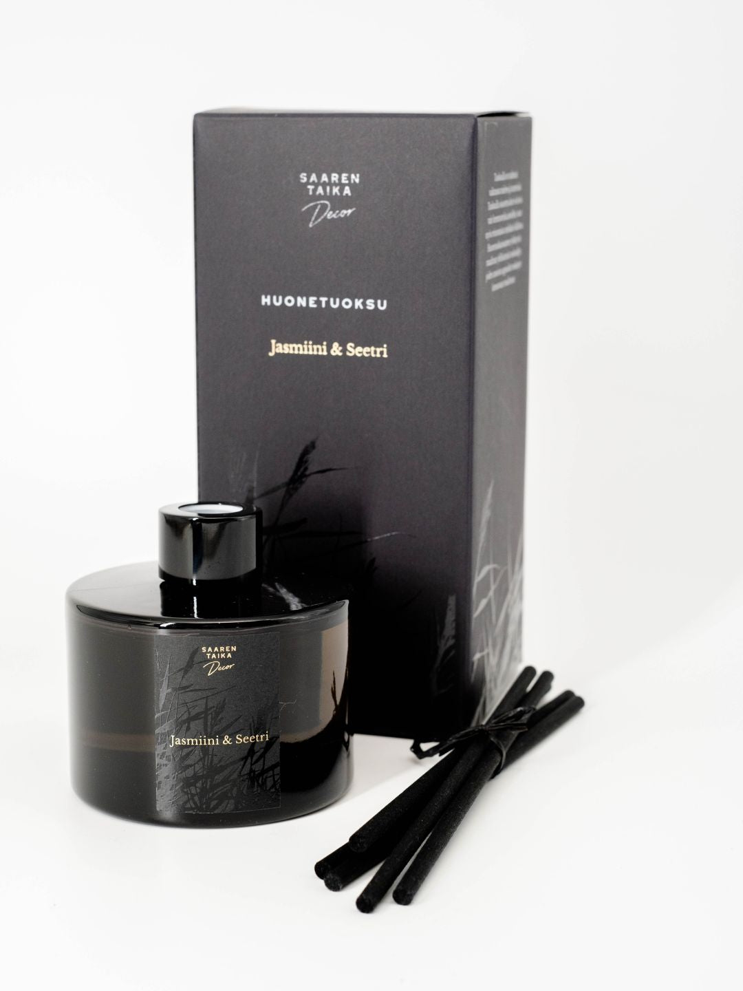 Huonetuoksu Jasmiini & Seetri 200ml - Hienostunut ja tyylikäs huonetuoksu kestää n. 6-12kk! (Huom! Iso!) SH 39,95€