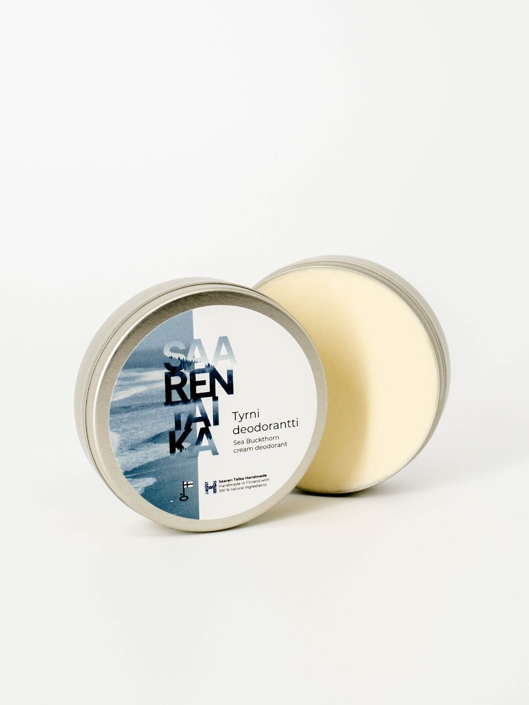 Saaren Taika Tyrni deodorantti on luomu, vegaaninen, alumiiniton ja soodaton. N. 50ml 