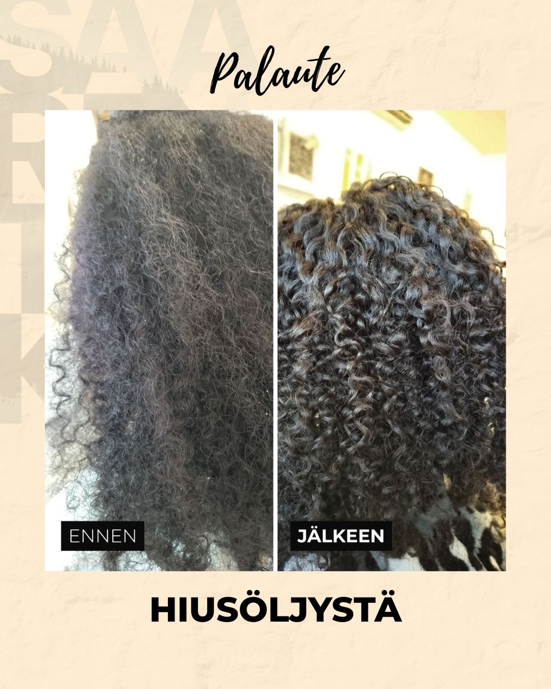 afrokiharalle sopiva hiusöljy, Testaajien kokemuksia Argan Tyrni hiusöljystämme
