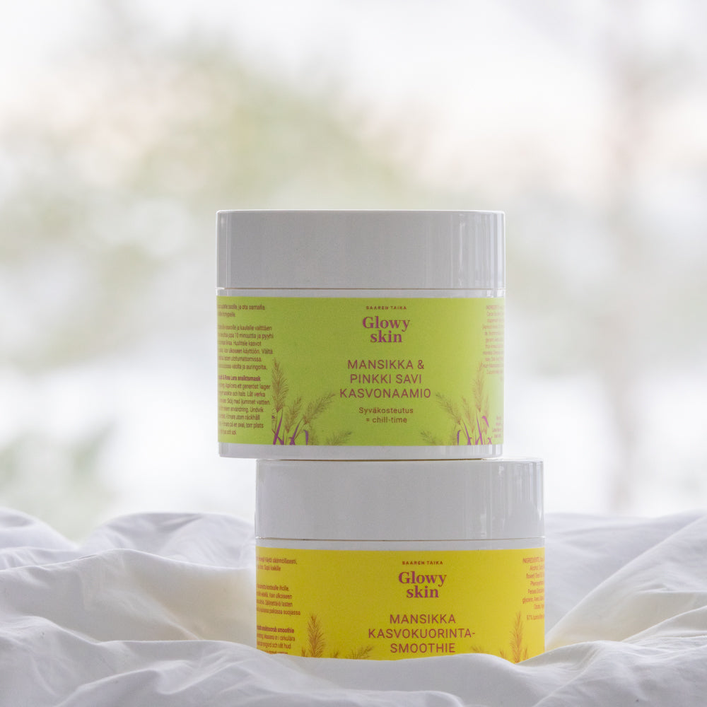 Mansikka kasvokuorinta smoothie, hajusteeton - Saaren Taika Glowy skin