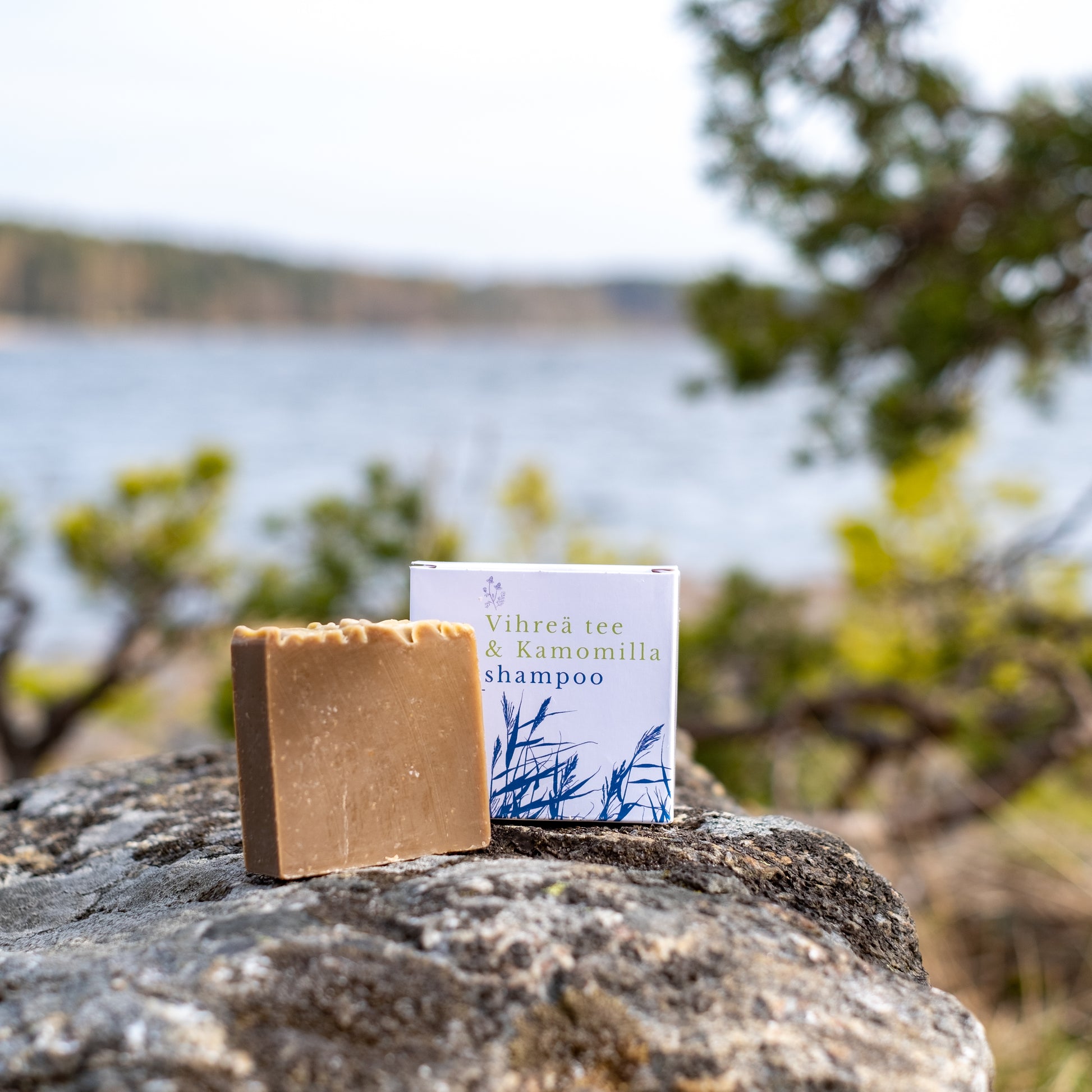 Vihreä Tee & Kamomilla palashampoo 105g | Saaren Taika