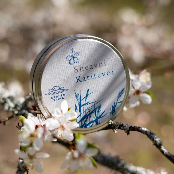 Sheavoi - Mm. palaneelle iholle, ihottumiin, kuiville hiuksille, raskausarpiin, luufinneille jne. toimiva monikäyttöinen ja riittoisa Sheavoi. Luomu, luonnollinen, vegaaninen 🇫🇮