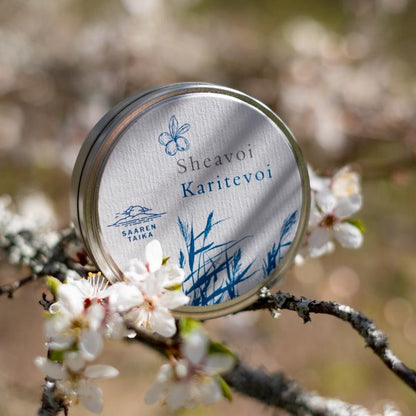 Sheavoi - Mm. palaneelle iholle, ihottumiin, kuiville hiuksille, raskausarpiin, luufinneille jne. toimiva monikäyttöinen ja riittoisa Sheavoi. Luomu, luonnollinen, vegaaninen 🇫🇮