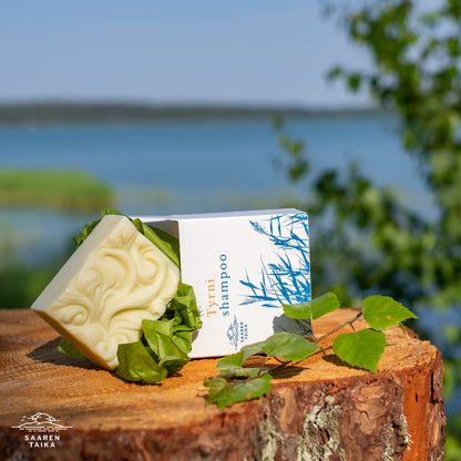 Saaren Taika Tyrnishampoo - Hoitava shampoo kaikille hiustyypeille - Hajusteeton, vegaaninen, luomu, luonnollinen