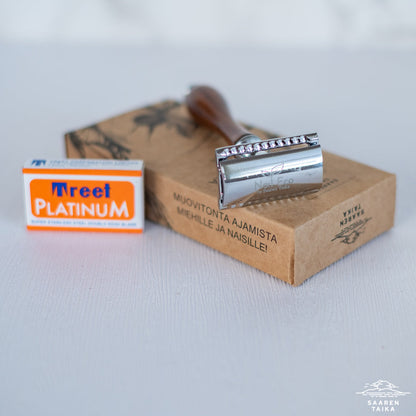 Zero Waste Safety Razor Sheivaaja/Höylä + 10 Terää Naisille Ja Miehille, Muoviton, Vegaaninen  - No:1 Eco by Saaren Taika